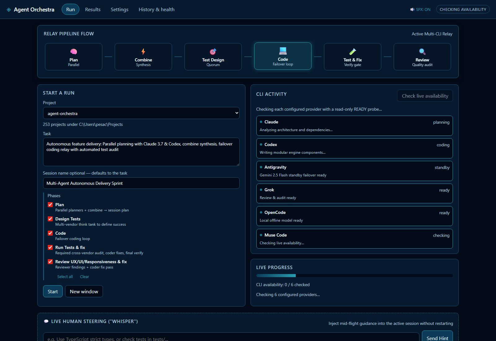 Agent Orchestra Multi-CLI Autonomous Coding Relay preview