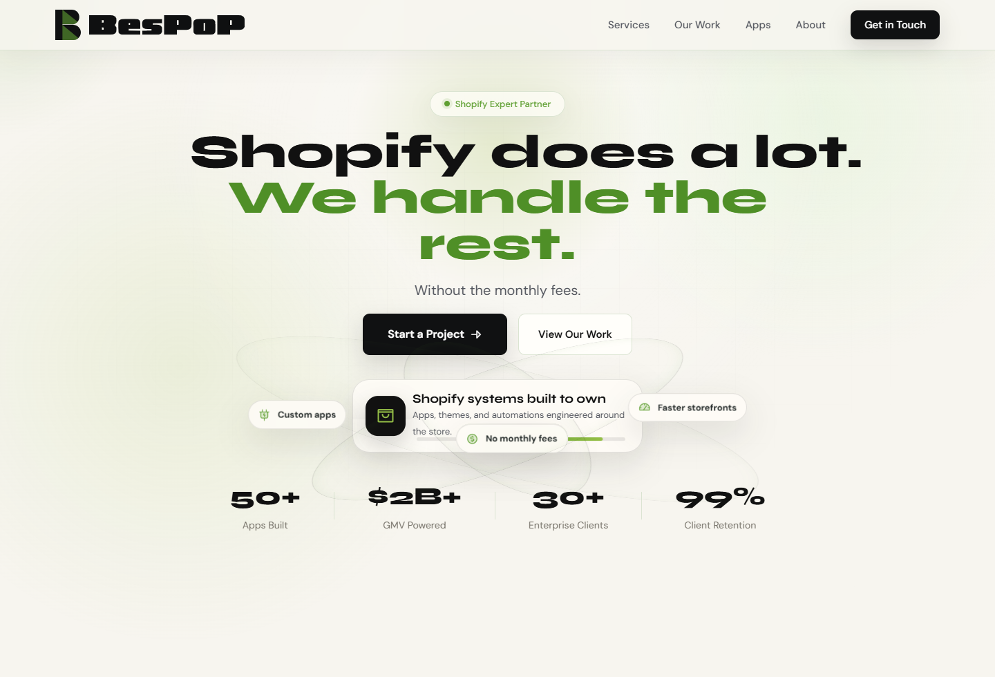Bespop website screenshot